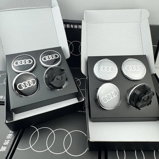 Car Floating 4pcs 60/61/68/69mm Wheel Hub Caps Hubcap Badge Styling For Audi B5 B6 B7 B8 A3 8P 8V 8L A5 A6 C6 C5 C7 A1 A7 A8 Q