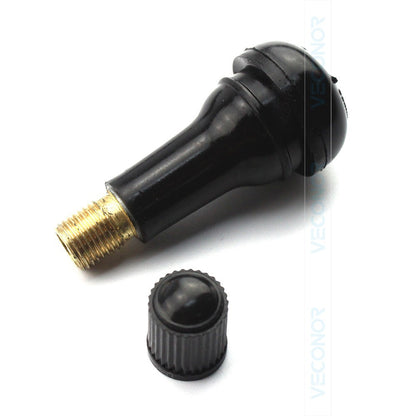 TR412 TR413 TR414 PVR70 Snap-In Tire Valve Stems Short Black Rubber Wheel Replacement With Dust Cap