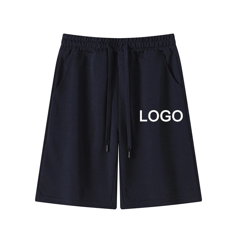Customized Printed 60% Cotton Five-Quarter Pants Men Fashion Training Running Breathable Short Pants Women Casual Sport Shorts