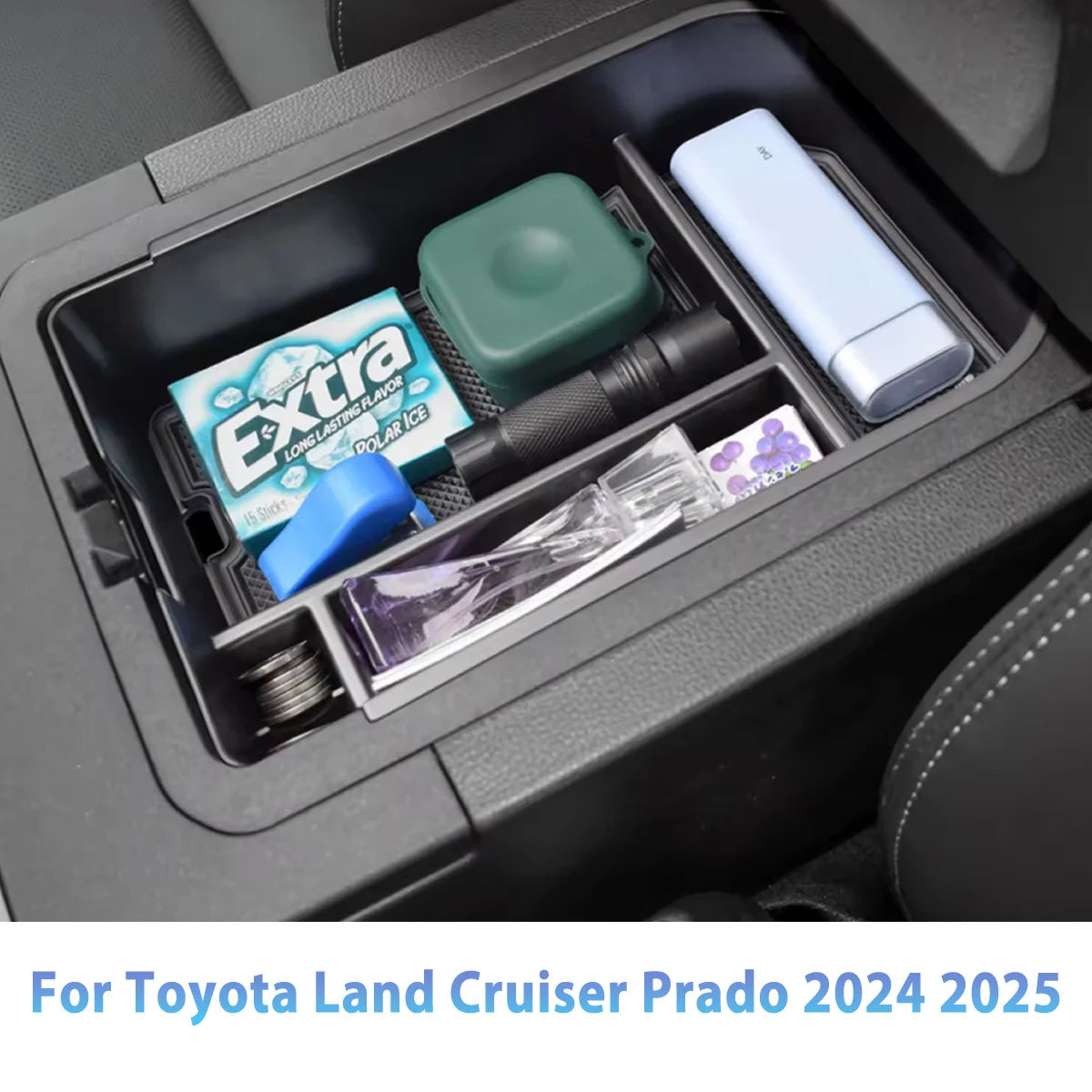 For Toyota Land Cruiser 250 Prado LC250 2024 2025 Center Console Organizer Tray Armrest Storage Box Layered Storage Box Tidying