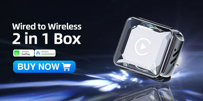 CarPlay Wireless Orange Adapter 2026 New Plug & Play Auto Connect No Delay Converts Wired to Wireless iPhone & Android
