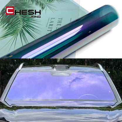 50cm X150/300/600cm Car Side Windshield VLT Purple Glass Tinting Vinyl Solar Chameleon Tint Film Nano Ceramic Proof Accessories