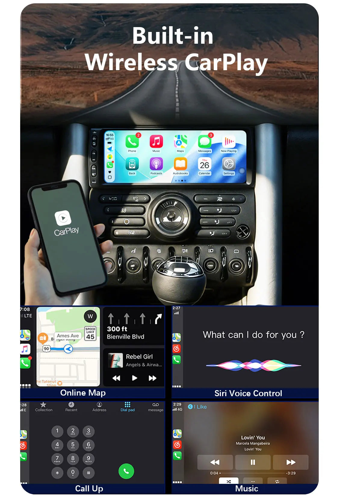 CHSTEK Android 14 Car Radio Stereo For BMW Mini Cooper S R50 R52 R53 2004-2007 Carplay Multimedia Player GPS WIFI 4G Autoradio
