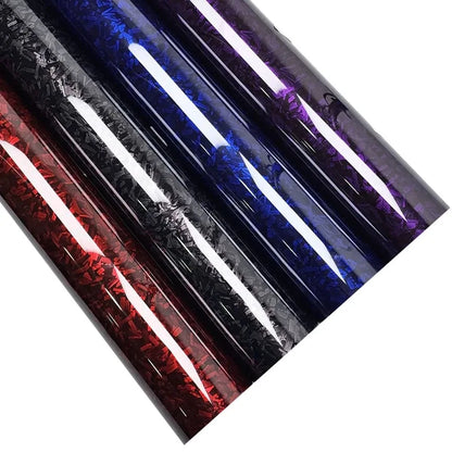 High gloss black gold silver red forged carbon fiber car color change film motorcycle car sticker bonded vinyl