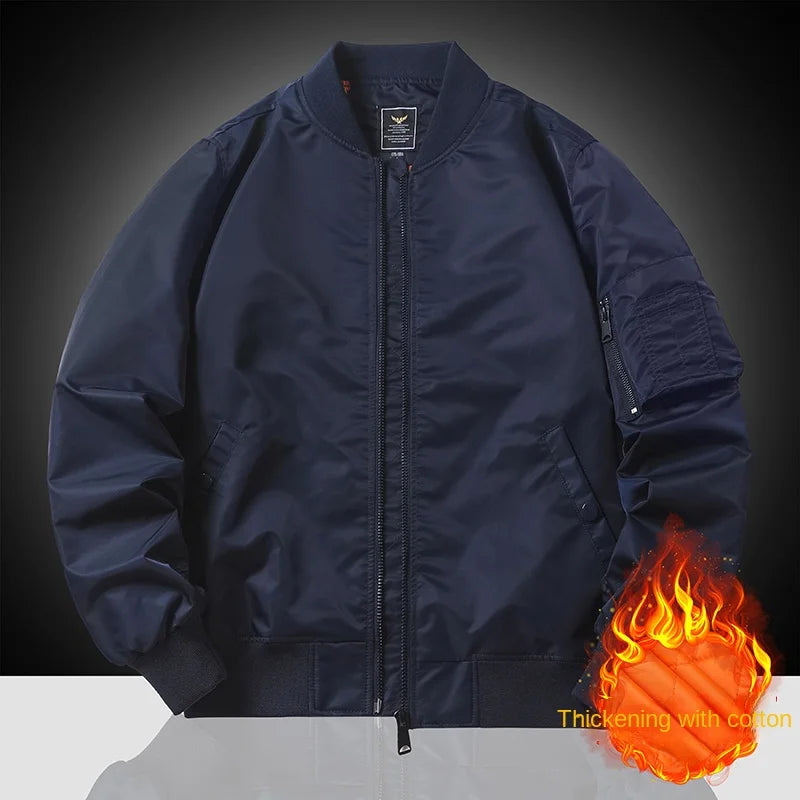 2025 New Cotton Cross border Flight Jacket Men's Thick Autumn/Winter Pilot Jacket Baseball Suit Large Size