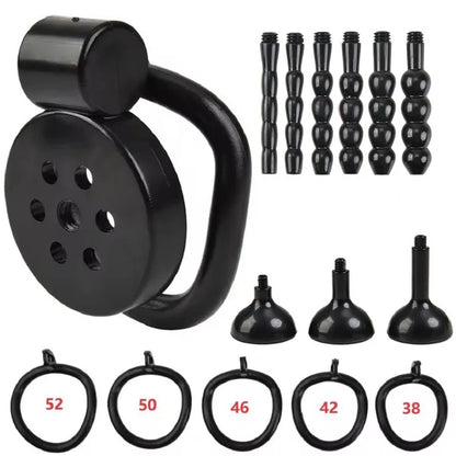 2026 Male Penis Chastity Cage Set Small Chastity Cage 5 Cock Rings With Urethral Sound Plug Penis Bondage Slave Man Sex Toy