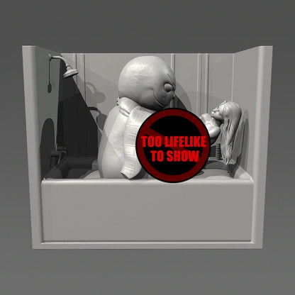 Overall heights 50mm 75mm  Resin model kit snowman and beautiful woman self assemble and color  TD-7551/3D