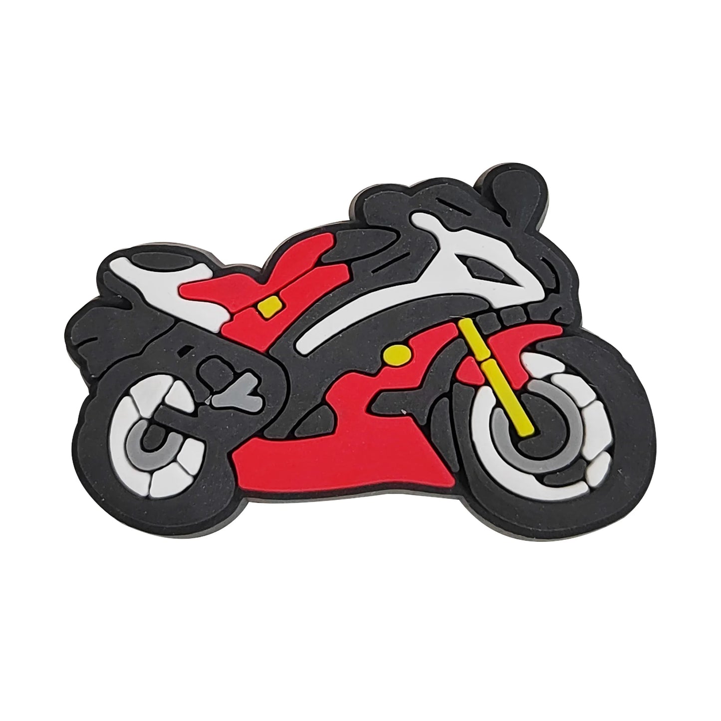 1-12PCS Cartoon Motorcycle Helmet PVC Shoe Charms Design Man Pins Accessories Funny Garden Shoes Buckle Decoration Unisex Gift