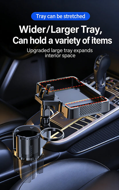 Cup Holder Tray for Car Dual Cap Holder 4 In 1 Adjustable Car Cup Holder Car Drink Phone Holders Snack Tray Expander