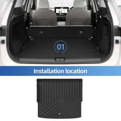 LUCKEASY Right Drive for MG S5 EV RHD 2024-2026 Car Floor Mats Trunk Pad TPE 3D Foot Pad All Weather Auto Accessories Black