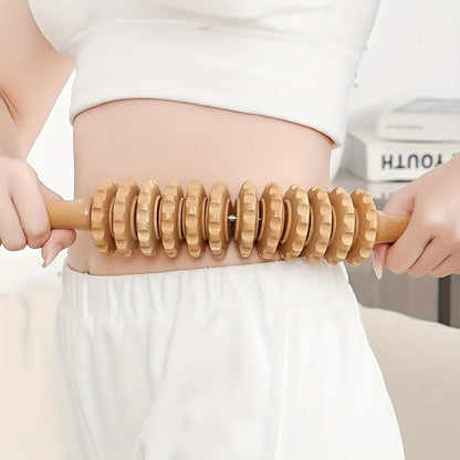 3-Piece Wooden Massage Roller Set, including 12-roller, 9-roller, suitable for use on the hands, suitable for both men and women