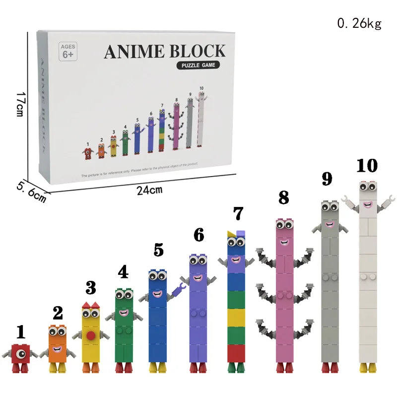 10 in 1 1Sets block figurine Cartoon Anime No. Building Blocks Figures Dolls Toys 6 Small Square People Game Model