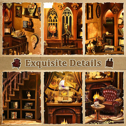 DIY 3D Wooden Book Nook Doll Houses Kits Puzzle Booknook Miniature Desktop Decor Creative Toys For Xmas Gifts