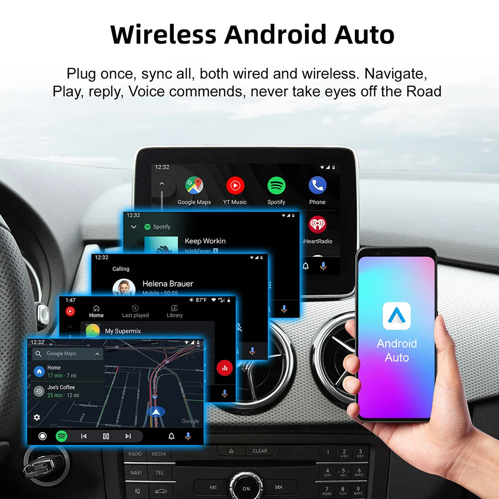 Wireless CarPlay Android Auto Decoder Box CarPlay Interface For Mercedes Benz GLE GLS CLS NTG 5.0 5.1 COMAND System 2014-2017