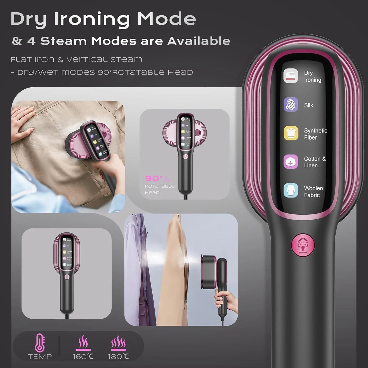Portable Steamer Iron Steam Hanging Iron Professional Handheld 1200W Household Heating Portable Garment Steamer Clothing Surface