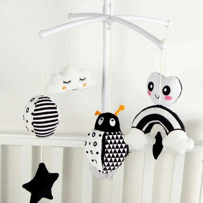Baby Rattles Crib Mobiles Toy Holder Rotating Mobile Bed Bell Musical Box 0-12 Months Newborn Infant Baby Toys Rattles Bracket