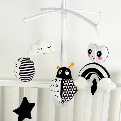 Baby Rattles Crib Mobiles Toy Holder Rotating Mobile Bed Bell Musical Box 0-12 Months Newborn Infant Baby Toys Rattles Bracket