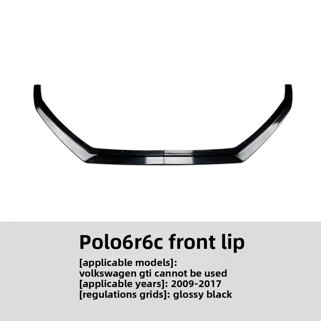 For Volkswagen Polo 6R 6C 2009-2017 Front Lip Front Spoiler Exterior Modification Parts