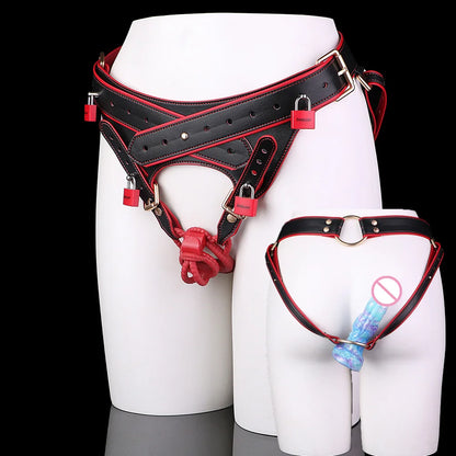 FRKO 2 In1 BDSM Detachable Chastity Belt Y Chastity CB Lock Belt Cock Cage Sex Toys Anal Plug Sissy Sexual Restraint Abstinence