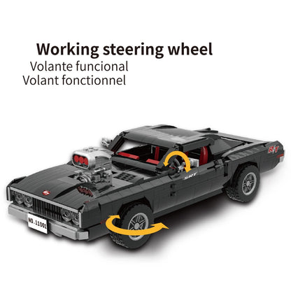Retro Building Block Toy Dodge Challenger R/T Sports Car Building Block Toy Set 943Pcs Boy Toy Birthday Gift Christmas Gift