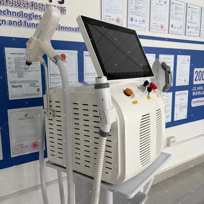 4in1 Laser Diode Ice Platinum Hair Removal Machine 755 808 940 1064nm 4 Wavelength ND:YAG Machine Painless Hair Removal