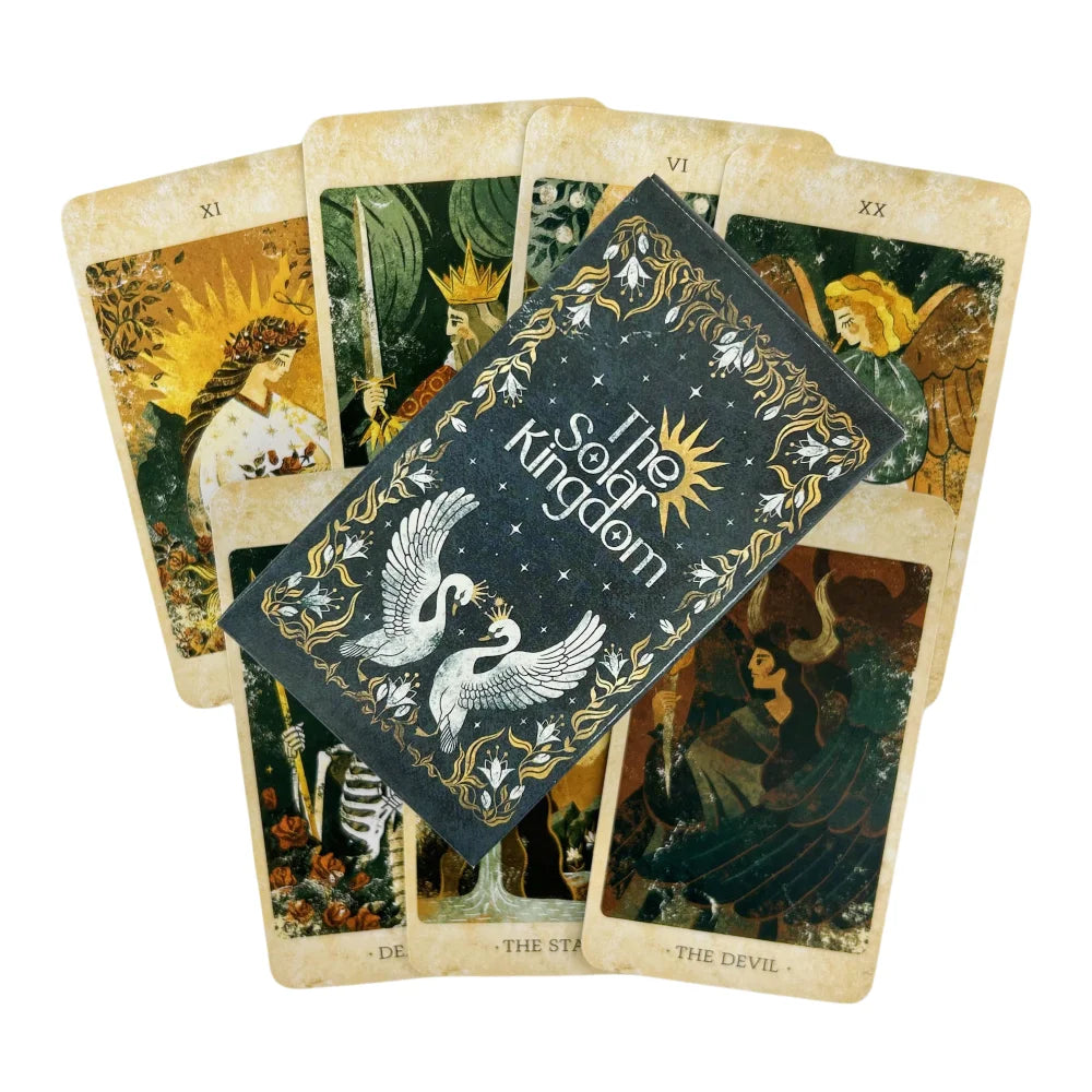 1/3/5 Pcs The Solar Kingdom Tarot Deck Oracle Set Divination English Versions Edition Board Playing Game Wholesale