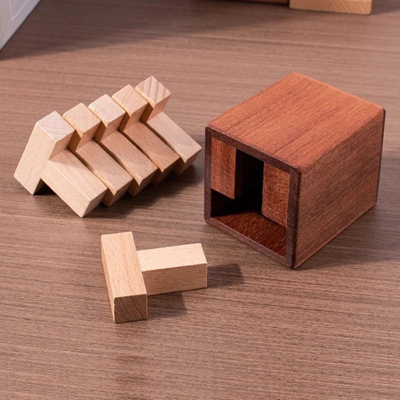 High Difficulty Six T Puzzle In A Box Brain Teaser IQ Test Toys Educational Mind Games Creative Gifts Rompecabezas Adultos