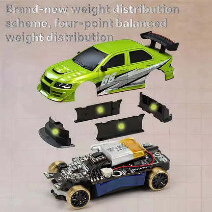 Turbo Racing 1:76 C66 Drift RC Car RTR Radio Full Proportional Remote Control Toys Car With Gyro Children Desktop Toys Car