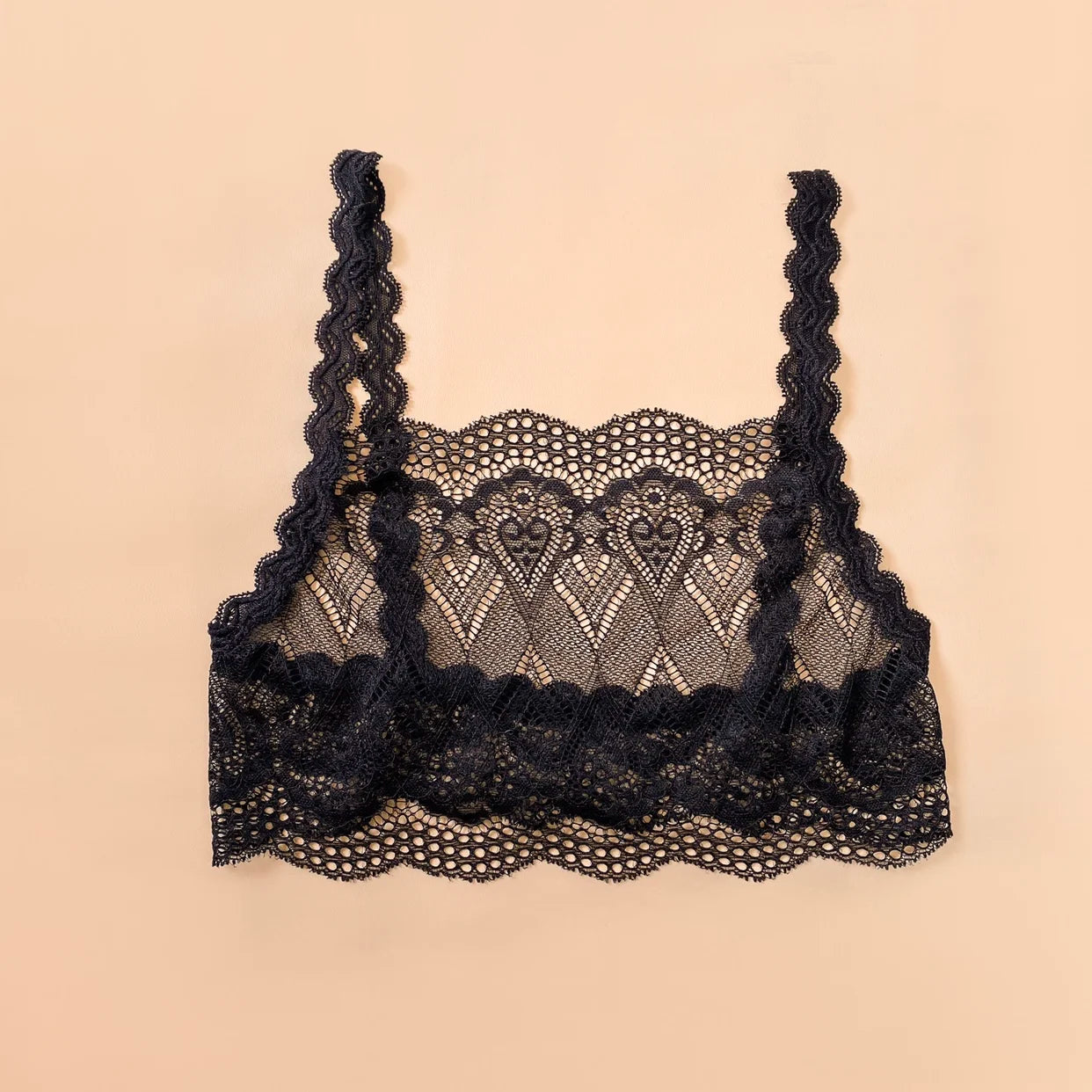 Low-Neck Lace Strap Vest Women's Sexy Backless Bralette Prevent Exposure Front Chest Back Design Short Length Casual Style