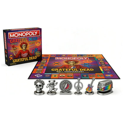 Grateful Dead Monopoly 60th Anniversary Collectible Board Game for Rock Fans & Players