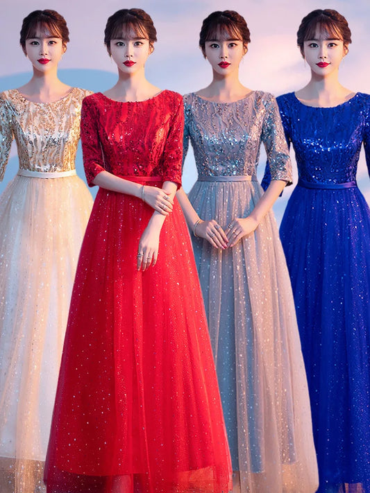 Adult Chorus Performance Gown Women's Long Skirt New Style Stage Performance Costume Choral Group Recitation Competition Dress