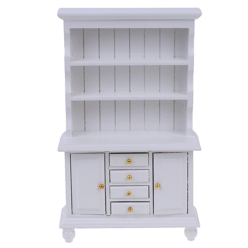 1:12 Dollhouse Miniature Bookcase Showcase Storage Cabinet Locker Display Cabinet Home Furniture Model Toy DollHouse Accessory