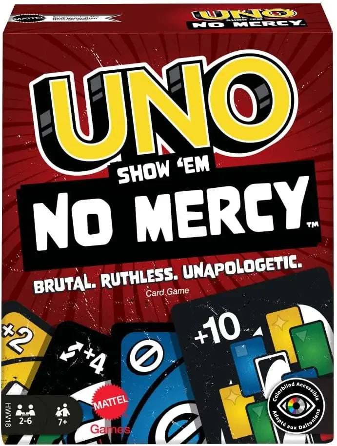 UNO Elite HotWheels F1 Racing/No Mercy Collector's Edition Card Game-Premium Playing Cards Board Game Toy Holiday Gift