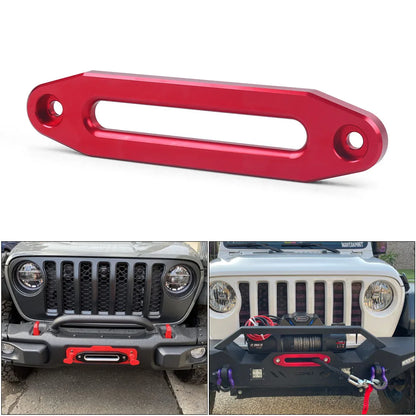10 inch Billet Polished Aluminum Bolt-Pattern Hawse Fairlead Synthetic Winch 8000-15000 LBs for ATV/UTV Rope Cable
