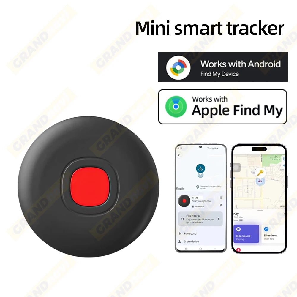 Anti-loss Smart GPS Tracker Locator Dual System Waterproof For iPhone&Android phones Works With Apple Find My Android Find Hub