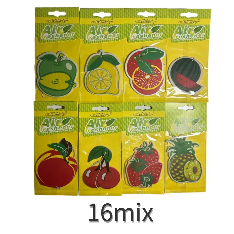 3-80pcs Car Air Freshener Natural scented tea paper Cone Hanging perfume vanilia fragrance Fruit car accessories interior