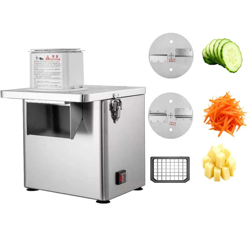 Electric Vegetable Cube Cutting Machine Fruit Slicer Cutting Strip Dice Food Processor With 3,4,5Blades