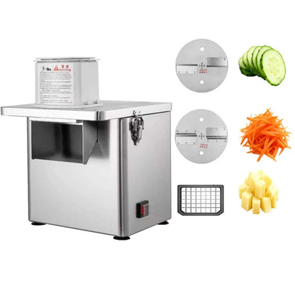 Electric Vegetable Cube Cutting Machine Fruit Slicer Cutting Strip Dice Food Processor With 3,4,5Blades