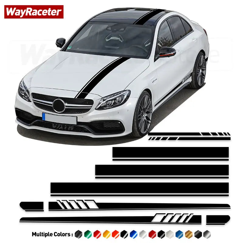 Edition 1 Stripe Sticker Door Side Hood Bonnet Roof Tail Vinyl Decal For Mercedes Benz W205 C63 AMG C Class C205 Coupe A205 S205