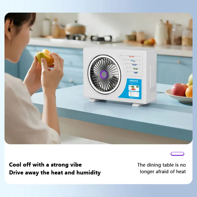 Lenovo Air-conditional Rechargeable Table Fan Portable Small Fan For Student Dormitory Computer Summer Gadget Home Desk Office
