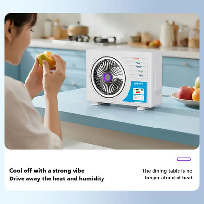 Lenovo Air-conditional Rechargeable Table Fan Portable Small Fan For Student Dormitory Computer Summer Gadget Home Desk Office