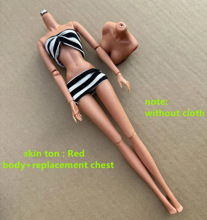 NEW LULY 1/6 Doll Body 2024 Version 12 Skin Tones High Quality Joints Removable Doll Body With Replacement Chest