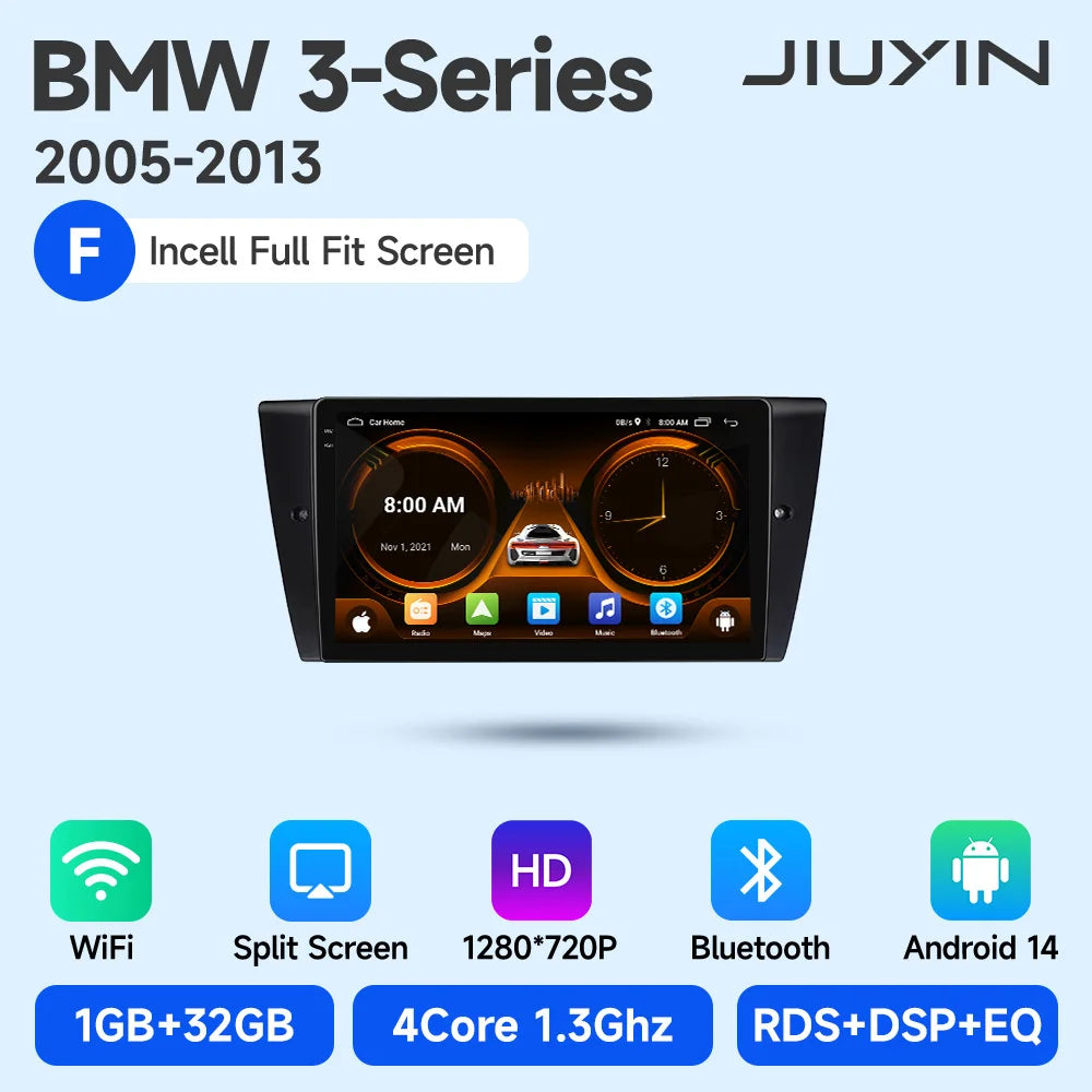 JIUYIN Car Radio For BMW 3-Series E90 E91 E92 E93 wireless CarPlay Android Auto car intelligent systems No 2 din 2din DVD