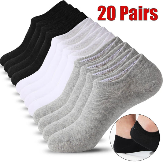 10/20 Pairs Womens and Mens Non Slip Ankle Socks Low Cut Invisible Liner Ankle Socks Cotton Breathable No-Show Sport Socks