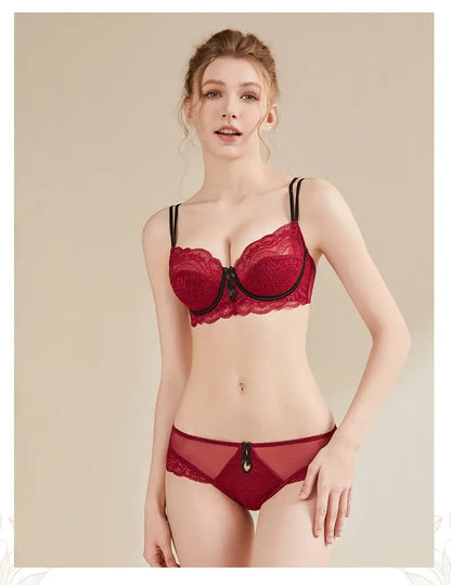 Plus Size Minimizer Bra Set DE Cup Large Bust Thin Cup Soft Underwire Anti Sagging No Show Breathable Daily Lingerie Underwear