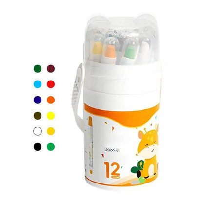 Twistable Washable Crayons 12/24/36/48 Colors Quick Drying Non Toxic Art Supplies for Kids Home School Arts Crafts Birthday Gift
