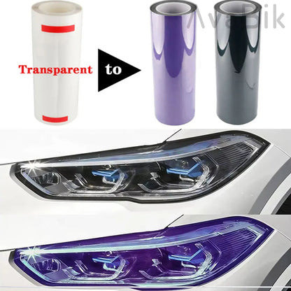 TPU PPF Protection Film Anti-scratch Self-healing White to Purple to Black Color Changing Sticker Can Stretch Strong