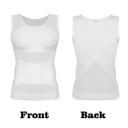 Men Compression Shirt Slimming Body Shaper Tank Top Tummy Control Undershirt Shaperwear Sleeveless Vest