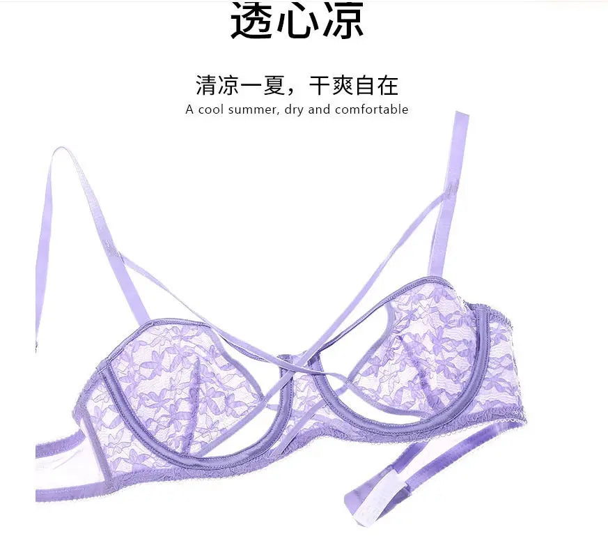 New Arrival French Style Lace Bra Set Female Push Up Underwire Thin Cup Anti Sagging Comfort Lingerie Suit For Everyday Wear Set