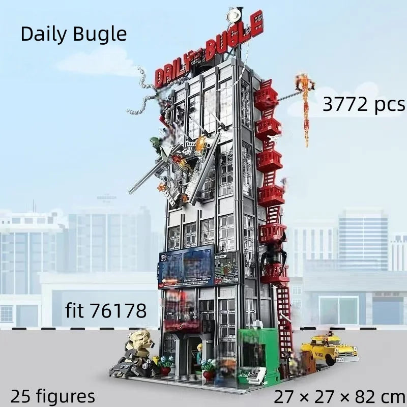 Cheapest The Bugle Building Of Daily Avengers Tower Bricks Building Blocks Dispaly Model Assemble Toy for Home Decor Adult Gifts